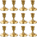 Sziqiqi Candlestick Holders Taper Candle Holders - Elegant Gold Set