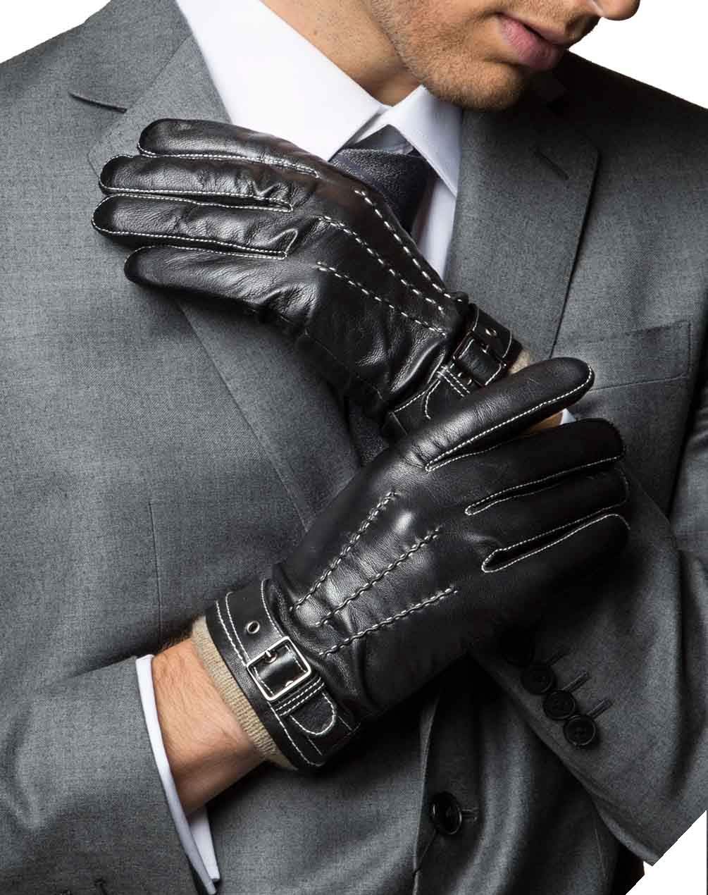 YISEVEN Touchscreen Leather Gloves - Winter Warmth!