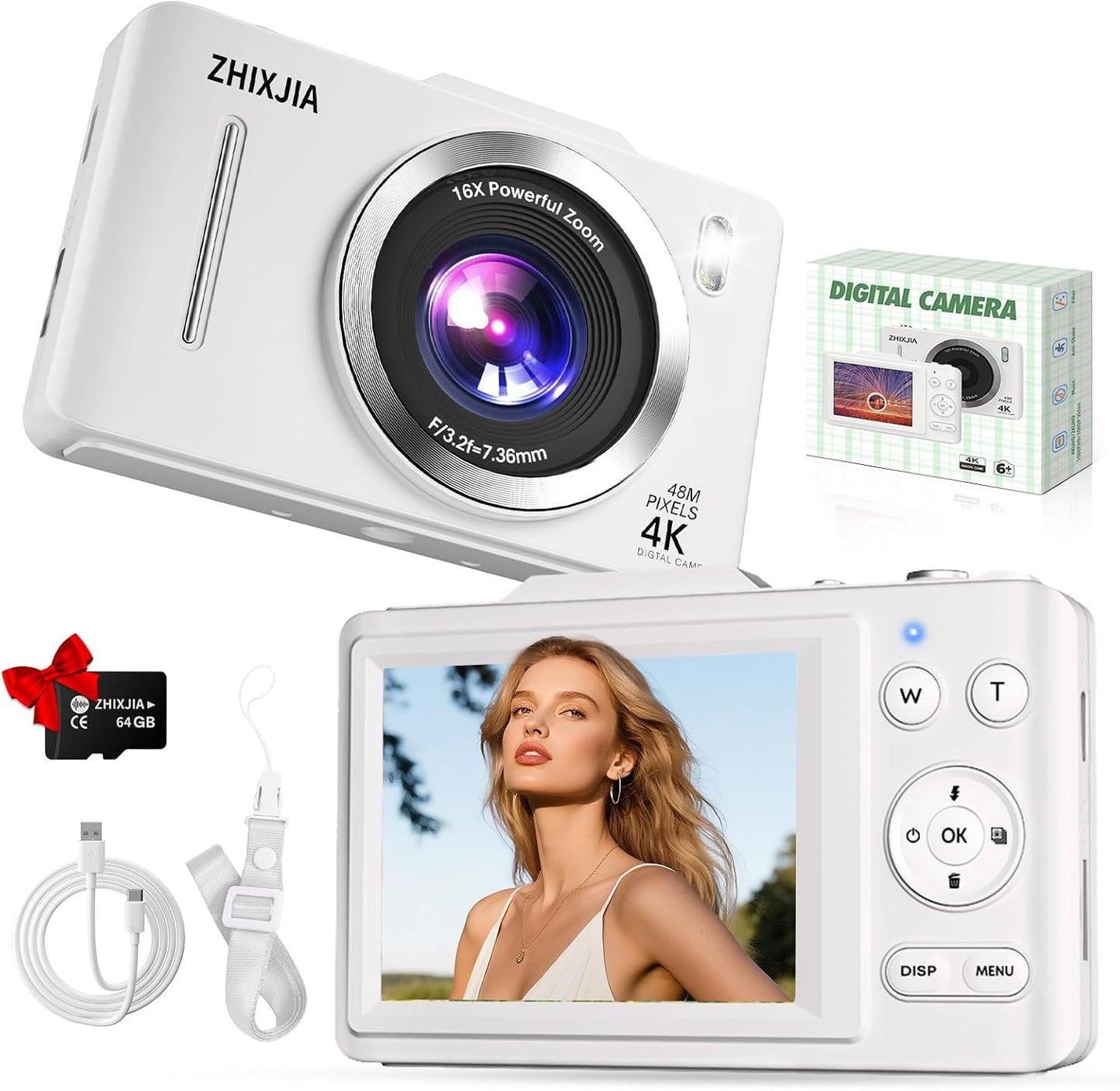 Digital Camera with 4K Video and 48MP for Vlogging and Photography