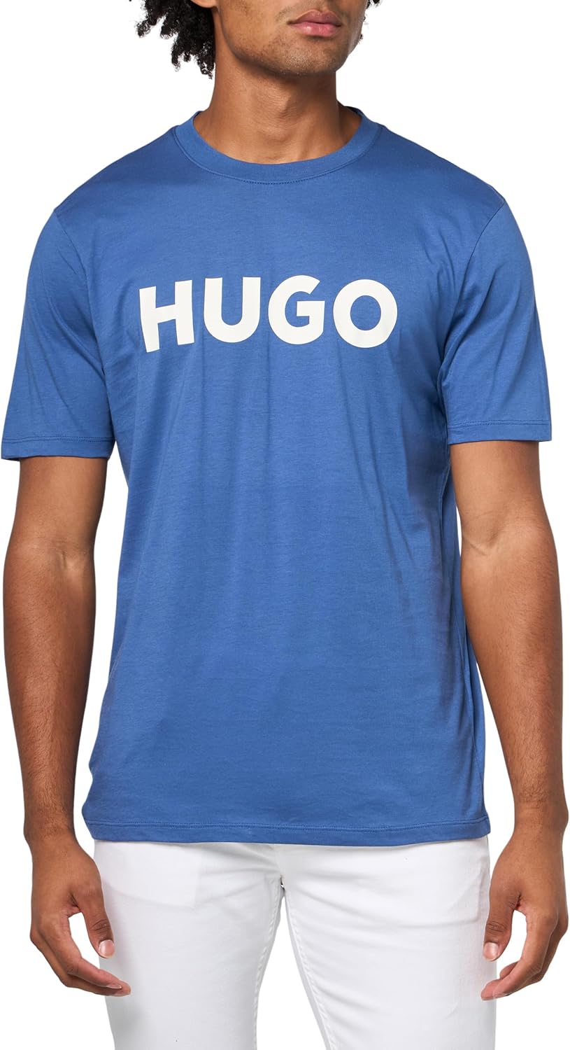 HUGO Mens Print Logo Short Sleeve T-Shirt for Stylish Comfort