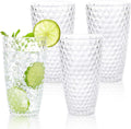BELLAFORTE Shatterproof Tritan Tall Tumblers, 19oz Set of 4 - Durable