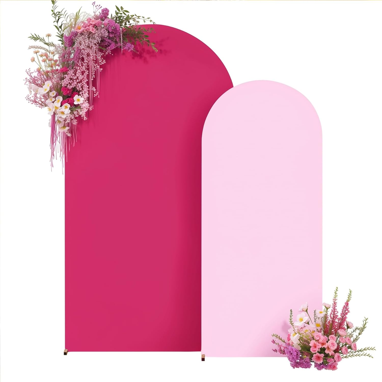 Hot Pink Arch Backdrop Covers for Weddings and Parties