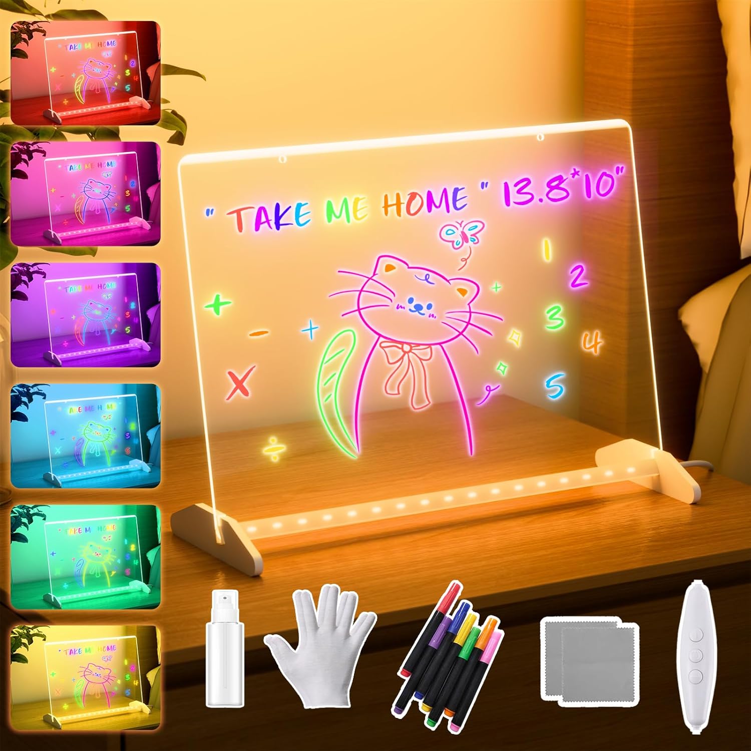 Led Note Board with Colors - 4 Modes & 7 Colors for Creativity