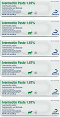 Jeffers Ivermectin Paste 1.87% 6ct - Broad-Spectrum Horse Wormer