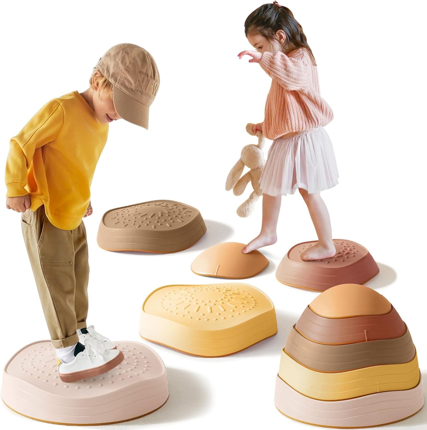 Tiny Land Stepping Stones for Kids - Non-Slip Fun for Toddlers