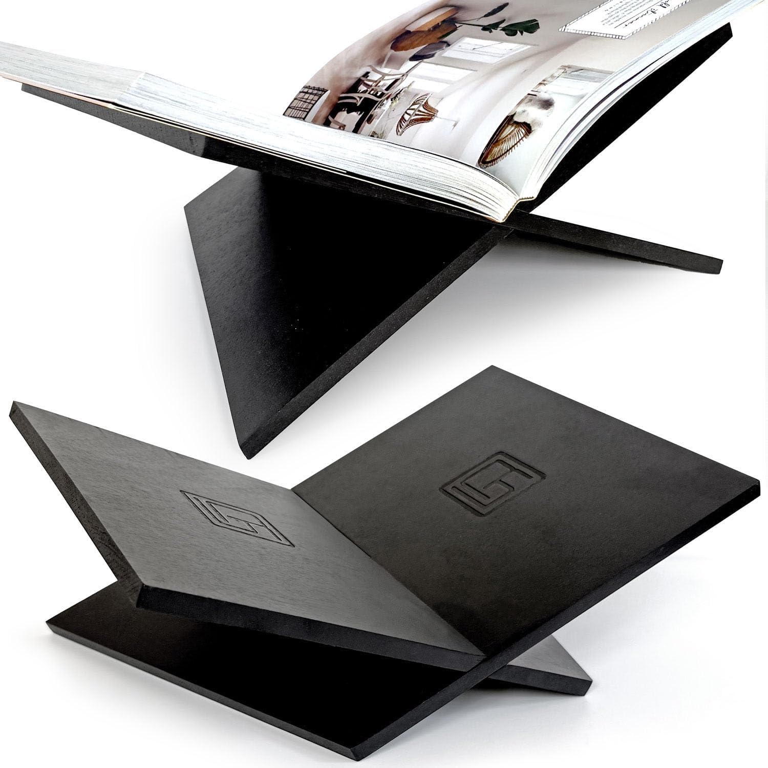 Large Wood Book Stand for Display and Reading - Elegant Design