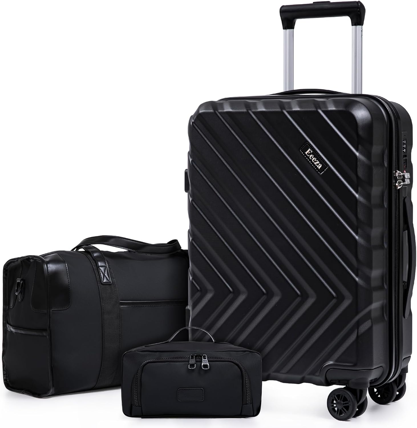 Durable 3 Piece Luggage Set with TSA Lock and Wheels