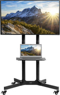 VIVO TV Cart: Holds 32-83 Screens, 110 lbs, Laptop Shelf