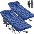 Oversized XXL Folding Camping Cot w/Mat 78in x 32in x 18in - Heavy