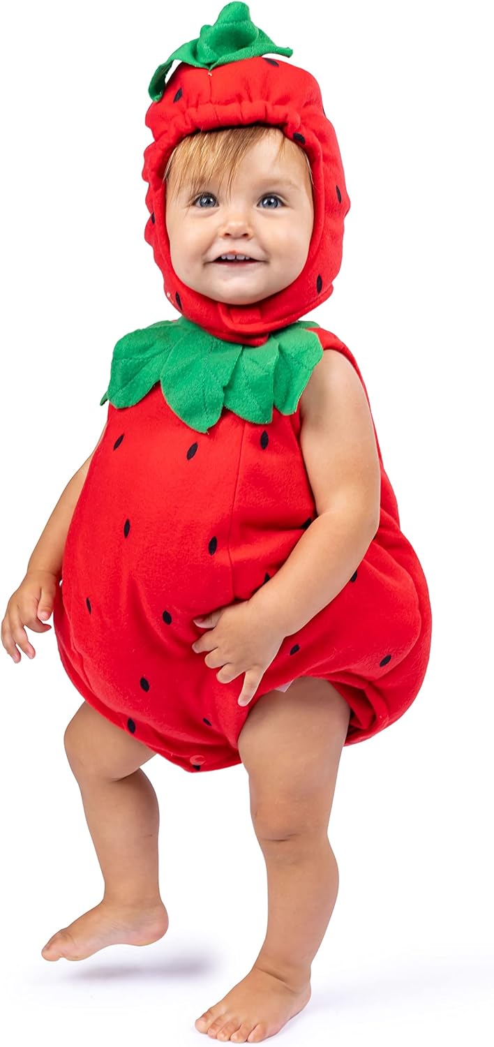 Baby Strawberry Costume - Adorable Halloween Romper for Girls