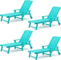 LUE BONA Outdoor Chaise Lounge Chairs Set of 4 for Relaxation