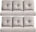 Pop 22x25/22x24 Outdoor Cushions Set of 6 Beige Button - Cloud-Like