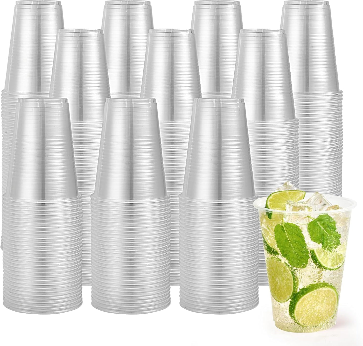 Turbo Bee 1000 Pack 16oz Plastic Cups for All Your Drinks