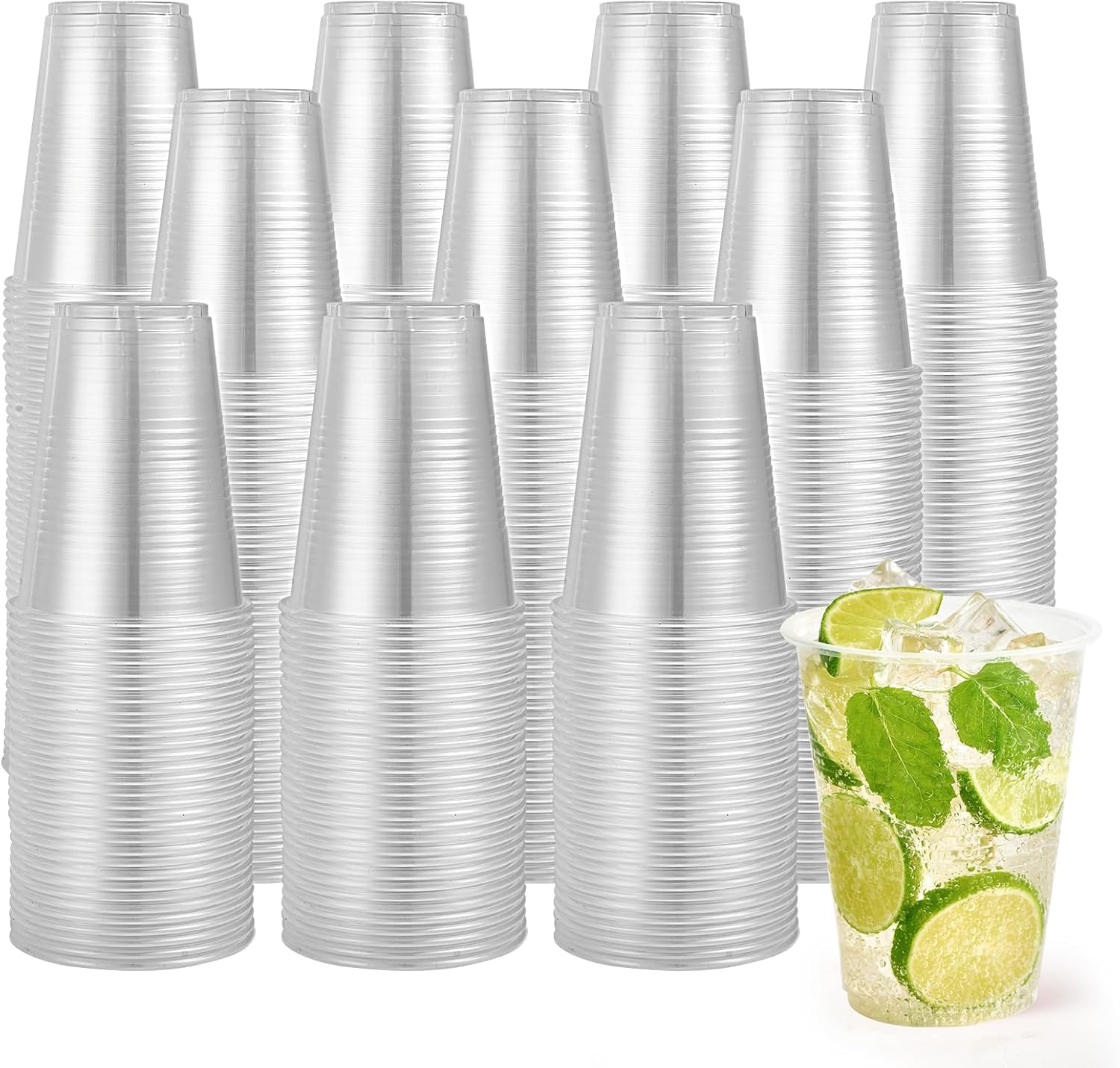 Turbo Bee 1000 Pack 16oz Plastic Cups for All Your Drinks