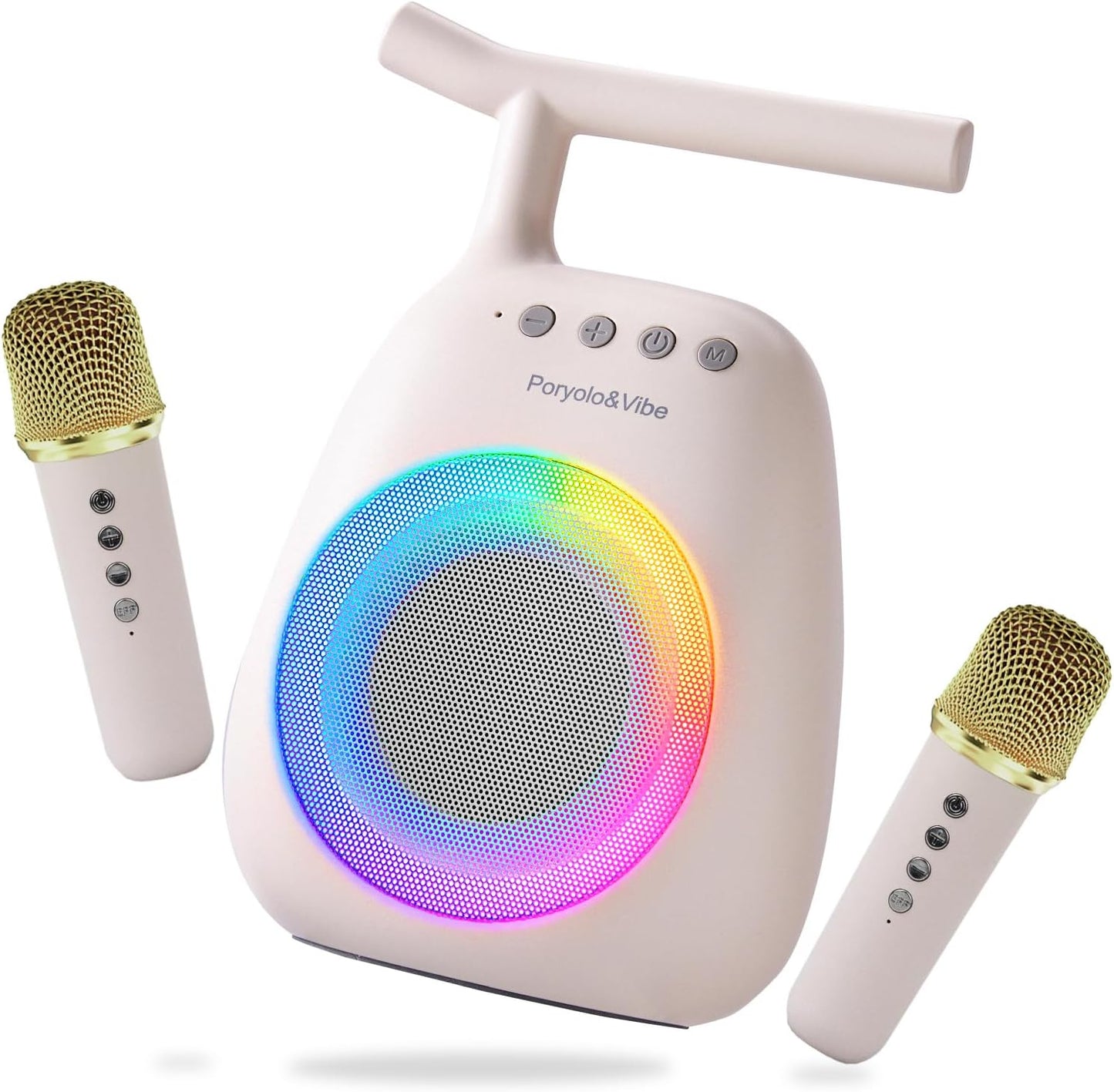 Mini Karaoke Machine for Kids and Adults with 2 Microphones