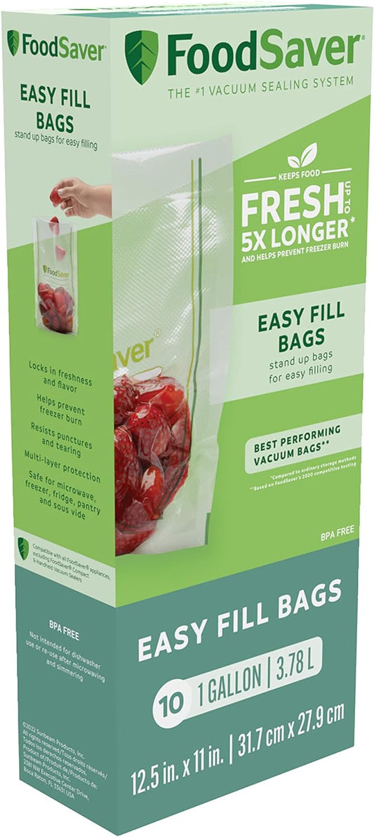10 Reusable Commercial Grade Vacuum Sealer Bags