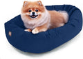 Orthopedic Suede Donut Dog Bed 24 in - Shredded Memory Foam Support