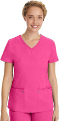 Healing Hands Yoga Scrubs Top for Women Purple Label V-Neck