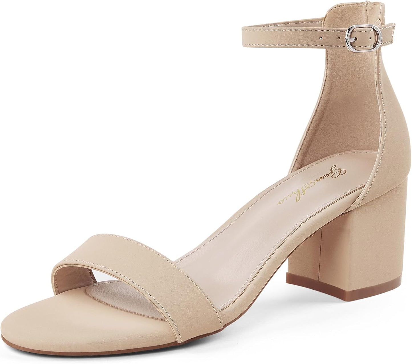 GENSHUO Women's Low Kitten Heel Sandals for Any Occasion