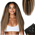 SIYUSI Kinky Straight Clip In Extensions 18in - Natural Volume