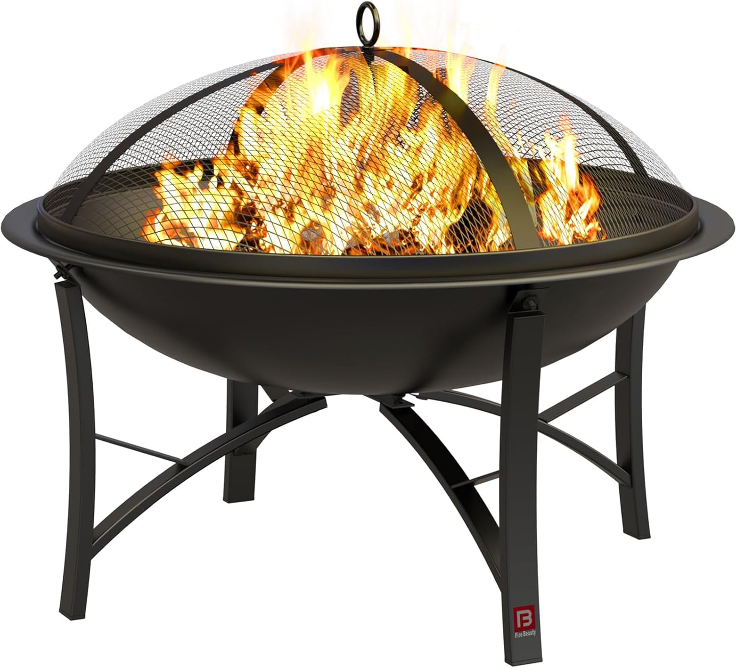 Fire Pit for Outside Wood Burning - Durable Steel BBQ Grill