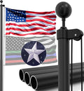 16FT Heavy Duty Flag Pole for Outside House - Sturdy 13-Gauge Aluminum