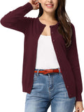 Women's Classic Long Sleeve Knit Cardigan - Lightweight Everyday Layer