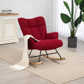 Ergonomic Rocking Chair Nursery Teddy Upholstered Glider Rocker