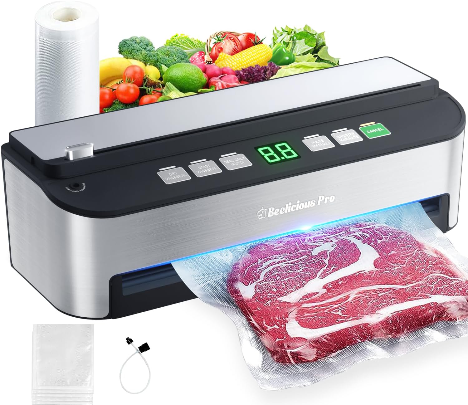 PressFree TRUE-Auto Vacuum Sealer Machine for Fresh Food