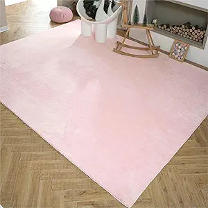 STARUIA Pink Area Rug for Living Room, 6ftx9ft Soft Non-Slip Rug