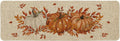 Orange Dot Pumpkin Eucalyptus Fall Doormat Runner - Low-Profile 24x72