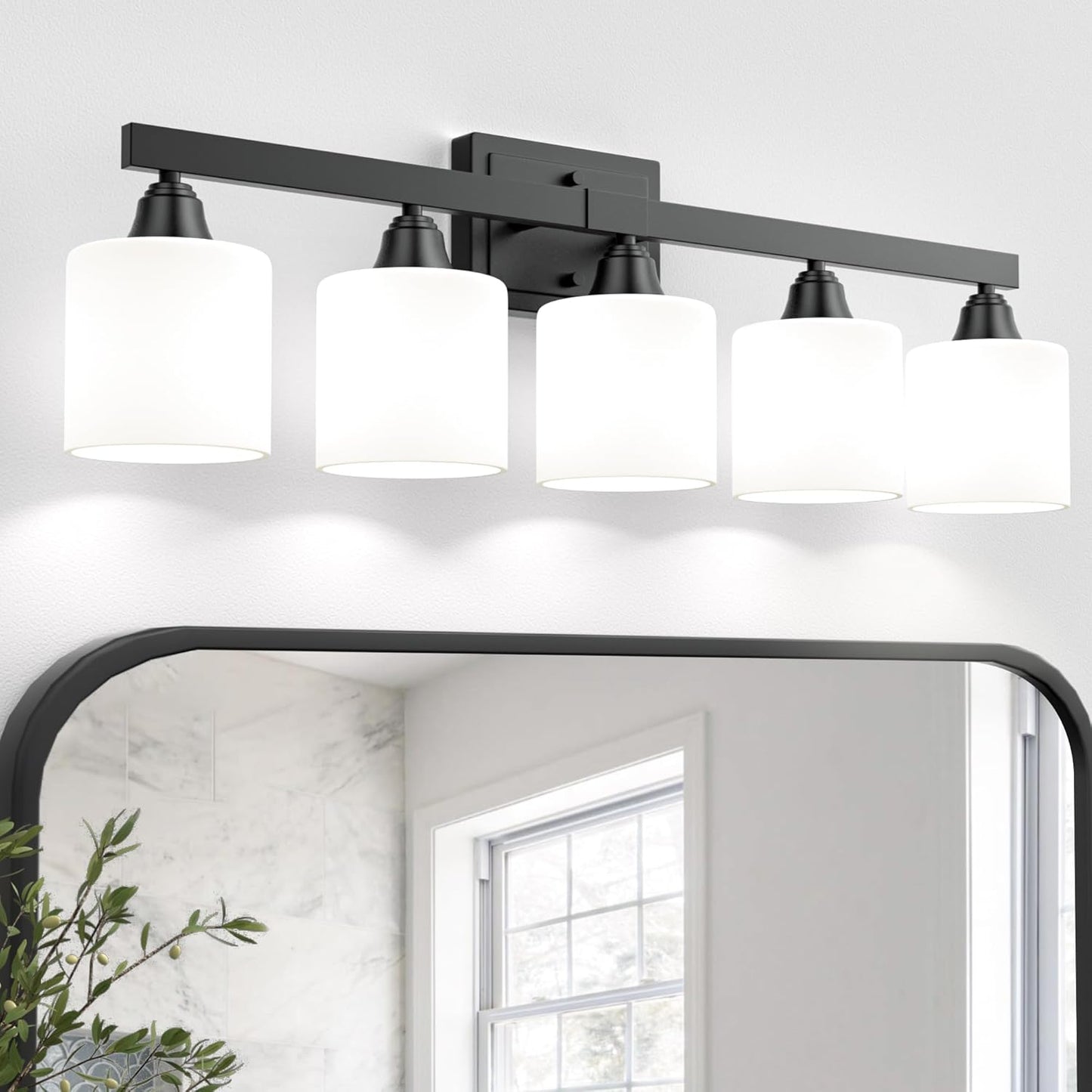 VOLISUN Matte Black Bathroom Light Fixtures for Modern Spaces