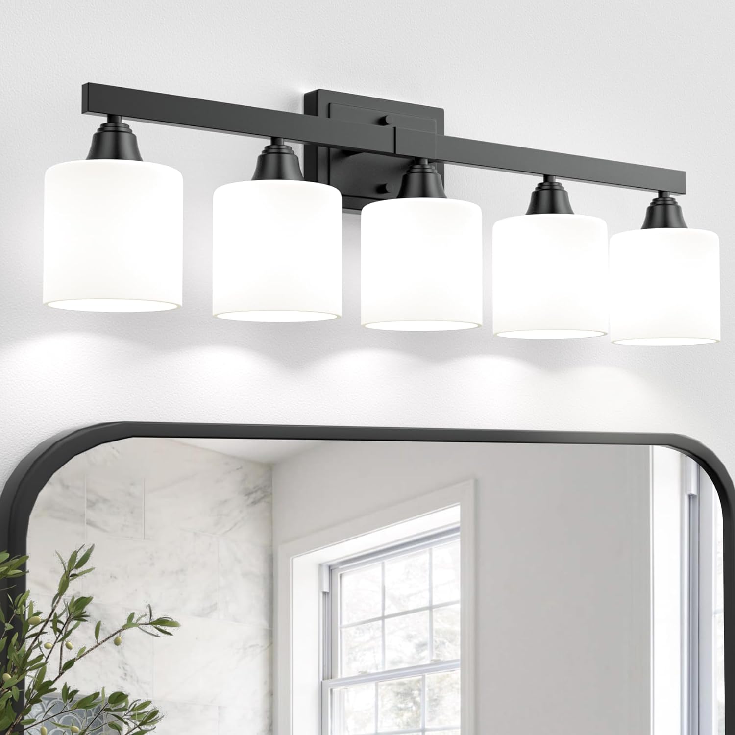 VOLISUN Matte Black Bathroom Light Fixtures for Modern Spaces