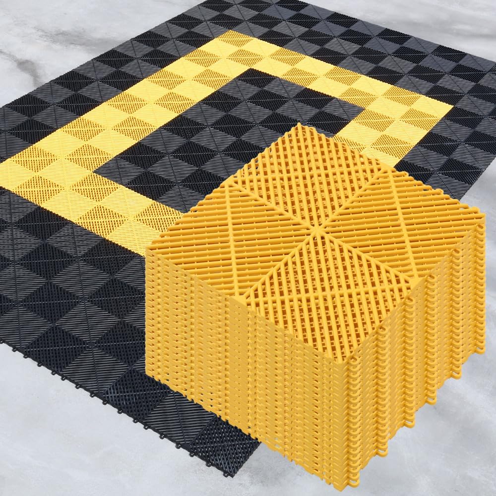 Interlocking Garage Floor Tiles for Indoor and Outdoor Use