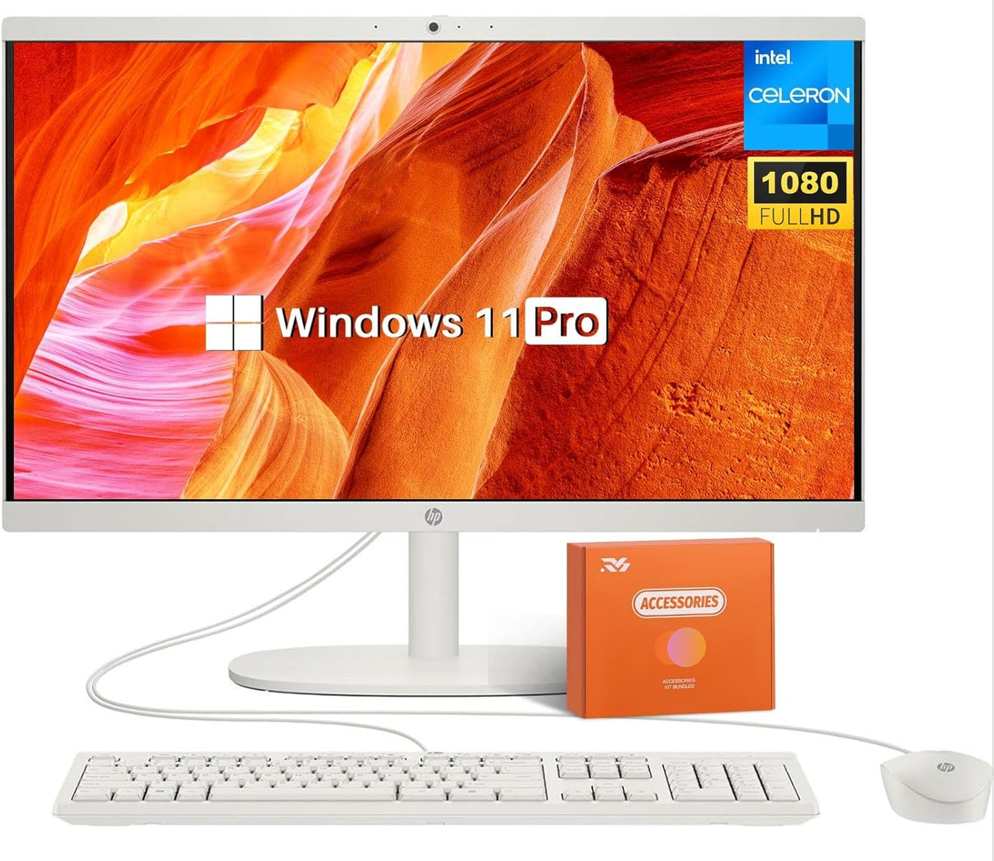 HP Business All-in-One Desktop with 21.5in FHD Display & 32GB RAM