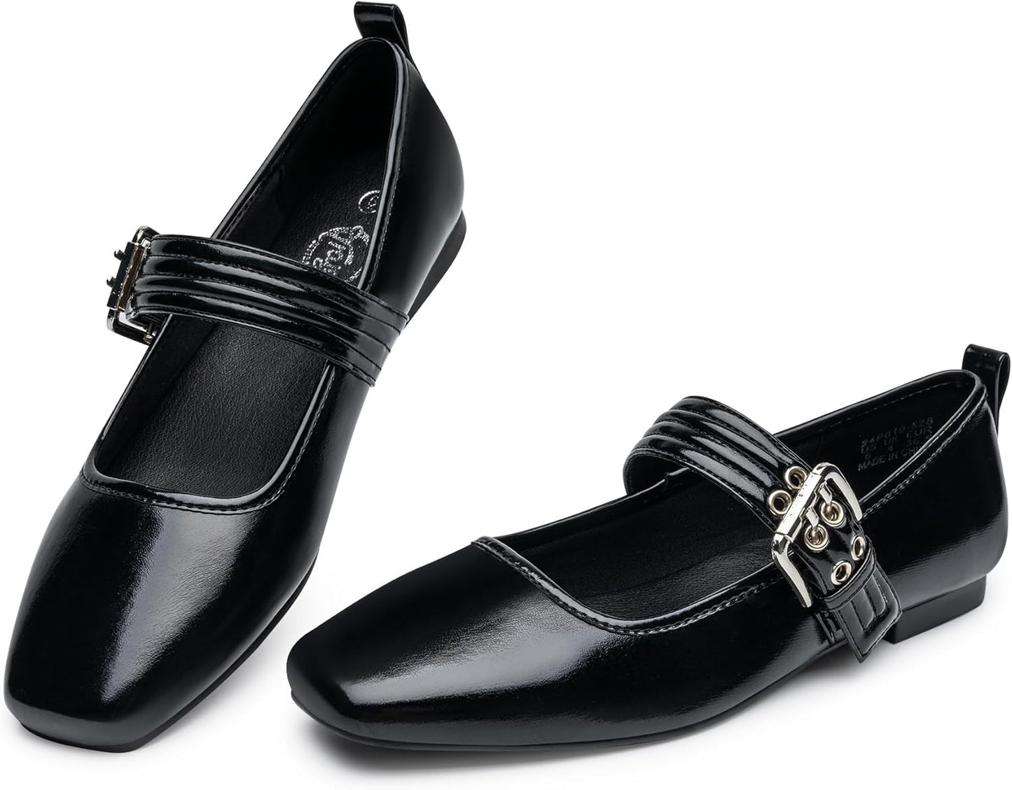 Trary Women's Ballet Flats: Comfortable Square Toe Mary Janes