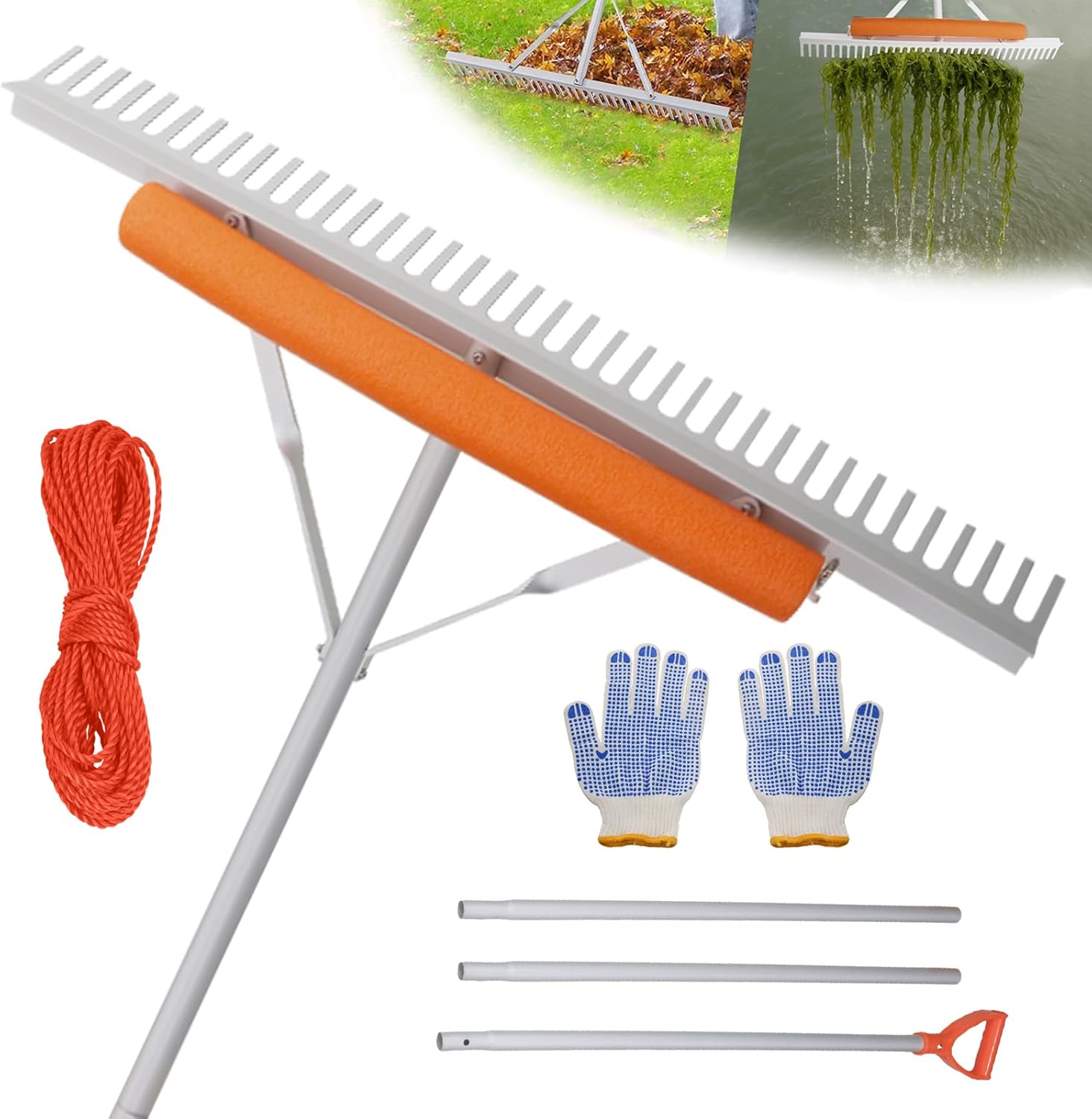 Floating Weed Lake Rake for Efficient Pond Weeding and Cleanup