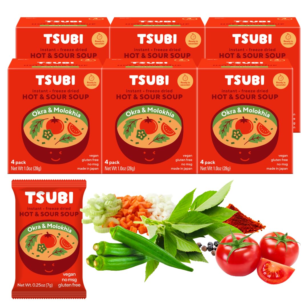 Tsubi Soup Freeze-Dried Tomato Soup Packets - Vegan & Gluten-Free