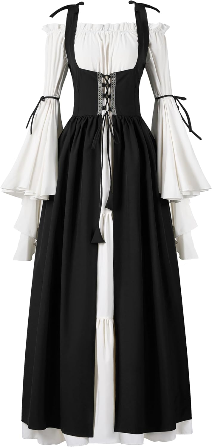 Renaissance Costume Women Corset Dress for Halloween Fun