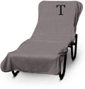 Luxury Hotel & Spa Monogrammed Pool Chaise Lounge Cover, Block Letter