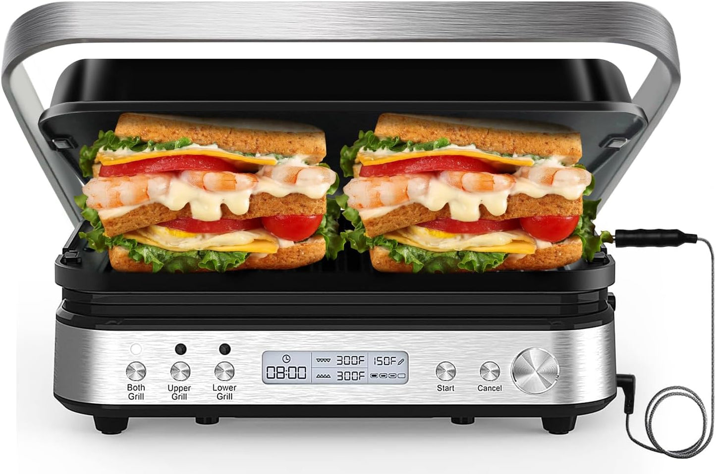Panini Press Grill Sandwich Maker with Removable Plates 1600W
