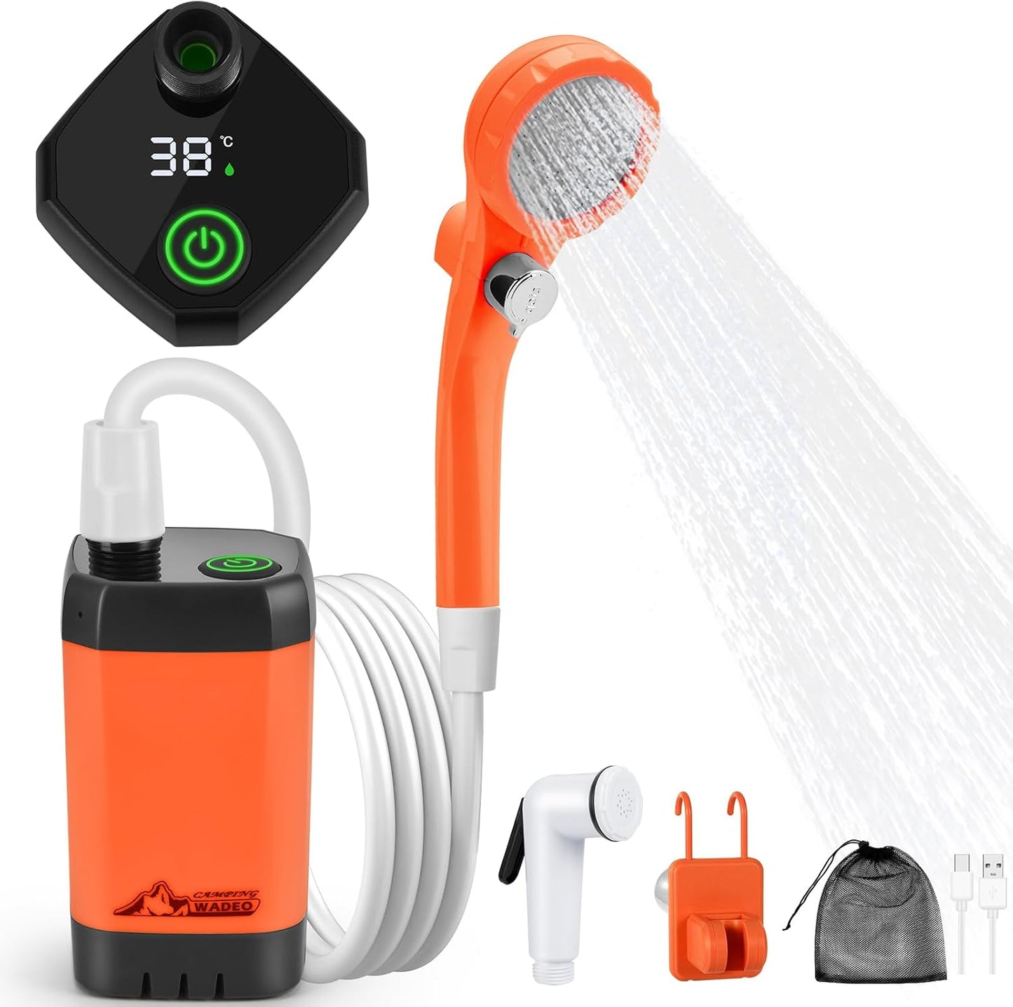 WADEO Rechargeable Outdoor Shower - Portable Power!