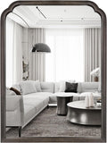 WallBeyond Wood Bathroom Mirror 30 in x 40 in Rustic Black - Stylish