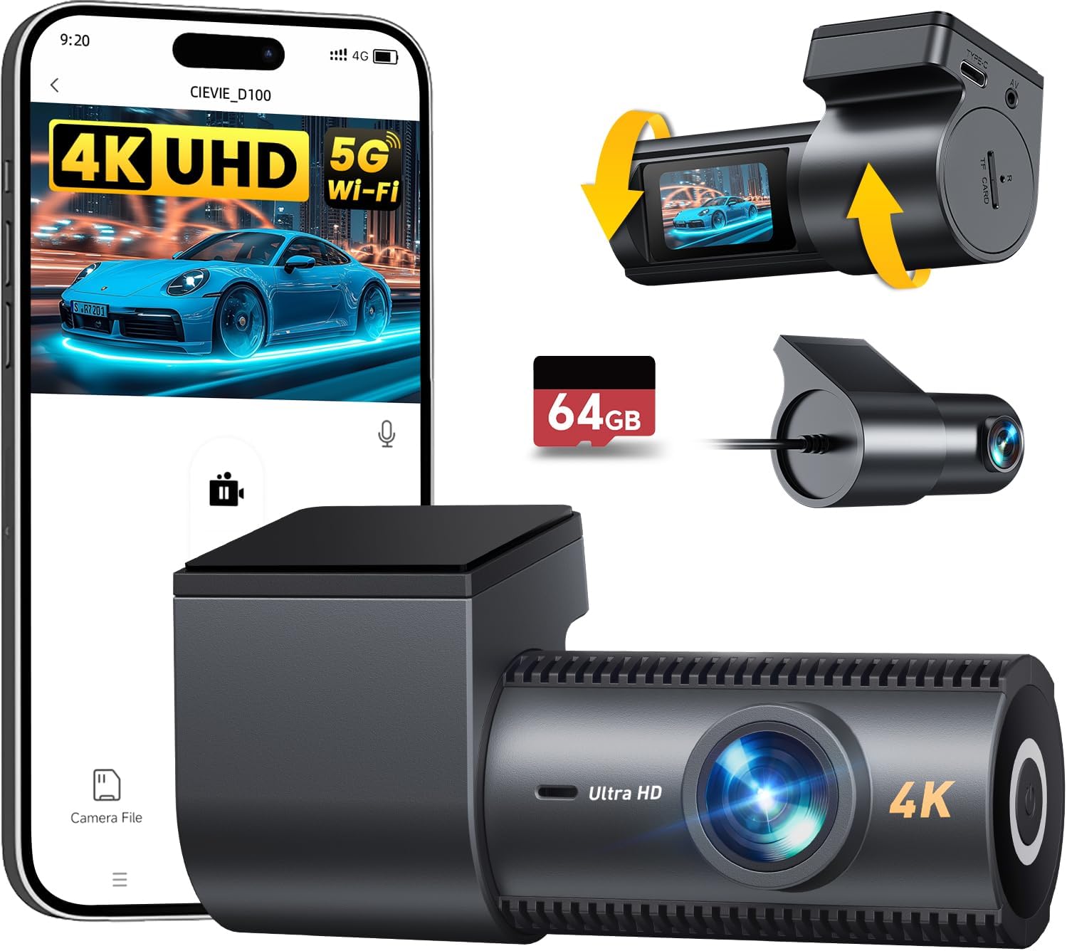 Ultimate Protection: Cievie 4K Dual Dash Cam
