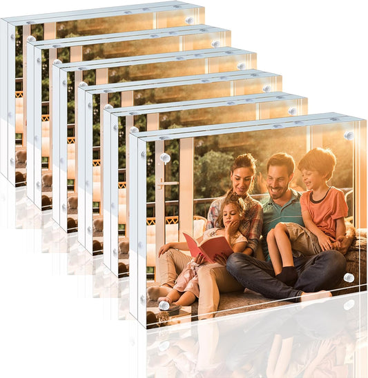 Egofine 5x7 Acrylic Frames 6 Pack for Stunning Displays