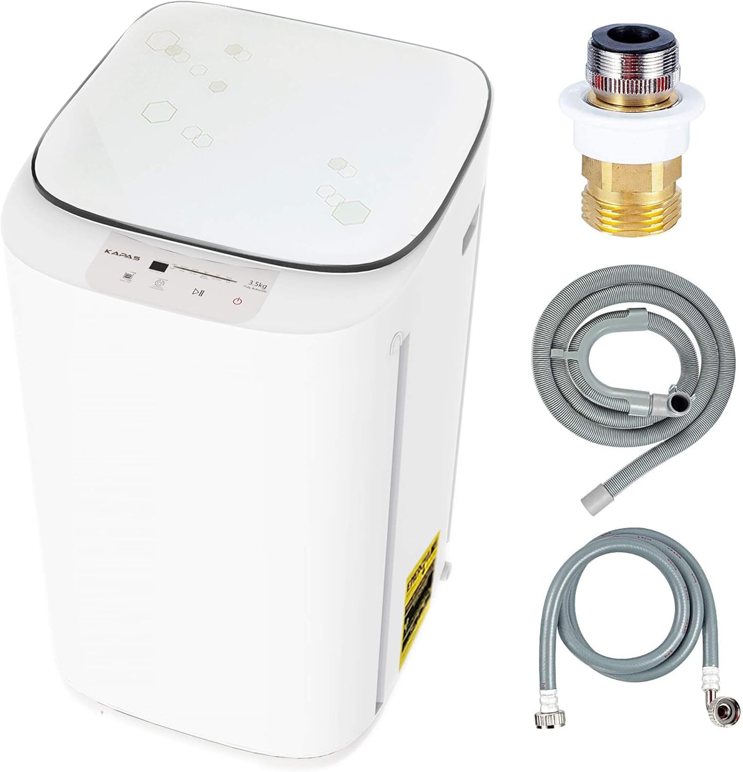 KAPAS Upgraded Compact 2-in-1 Washer & Spin Dryer - Fully Automatic, 8 lbs. Capacity