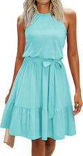 Womens 2025 Halter Summer Dress Sundress with Pockets - Flattering Fit