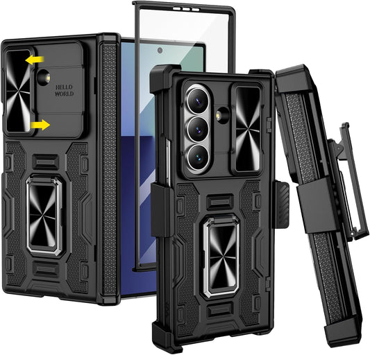 VEGO Galaxy Z Fold 7 Case with 360 Ring Kickstand & Holster