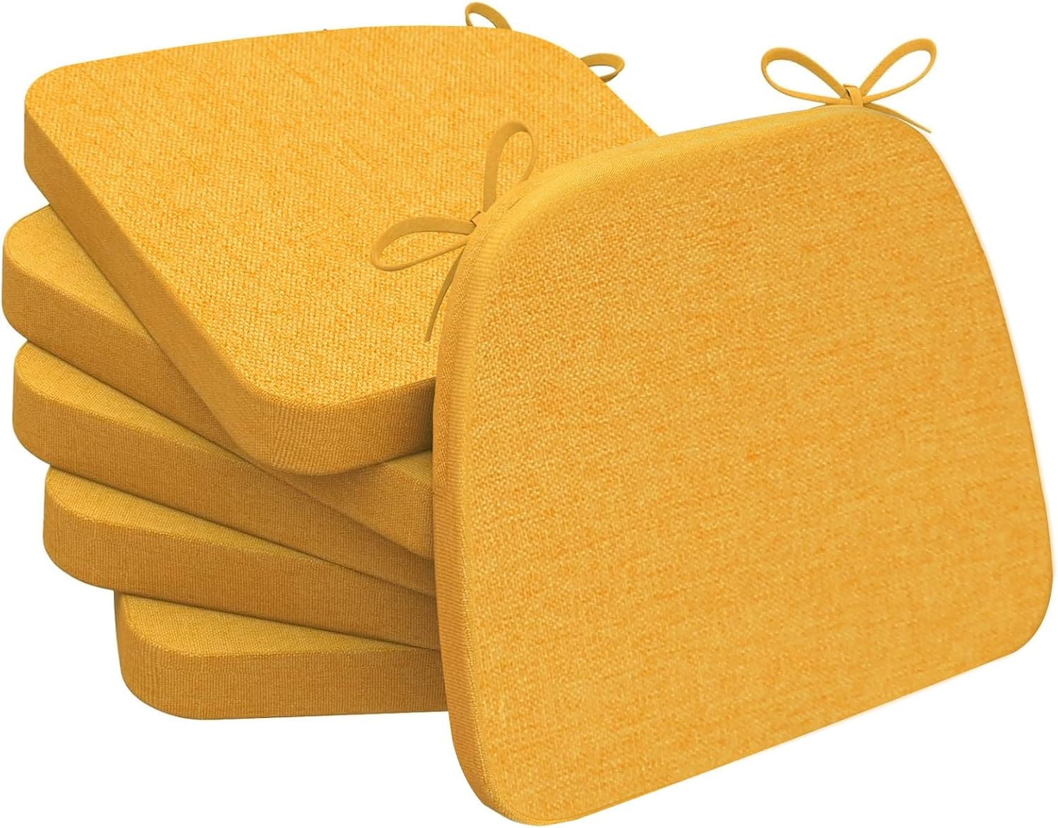 D-Shaped Chair Cushions for Dining, 2 Thick, Set of 6