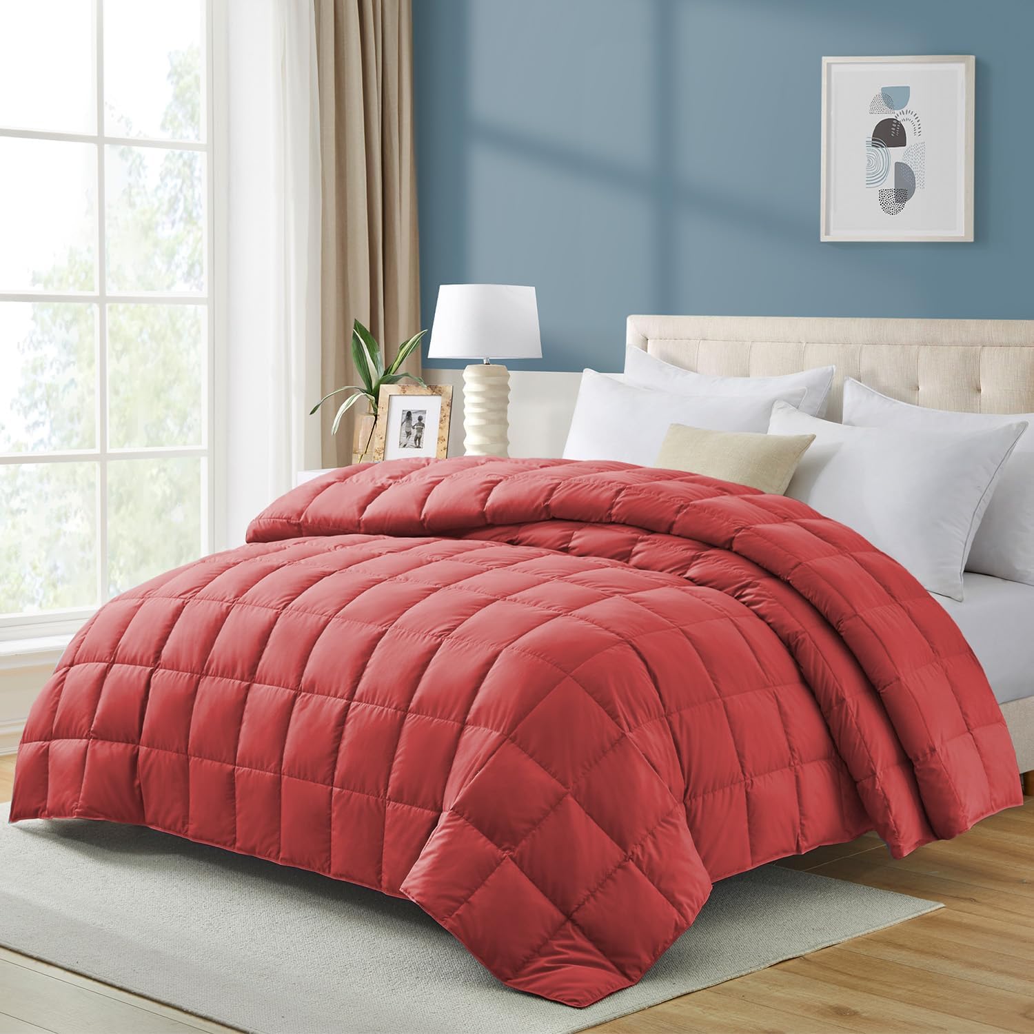 Puredown Lightweight Down Feather Comforter for All Seasons